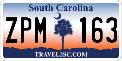 SC license plate ZPM163
