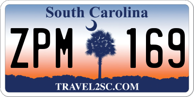 SC license plate ZPM169