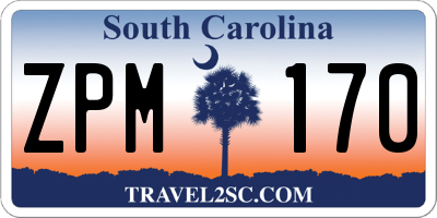 SC license plate ZPM170