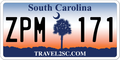 SC license plate ZPM171