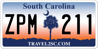 SC license plate ZPM211