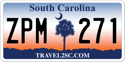 SC license plate ZPM271