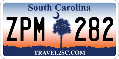 SC license plate ZPM282