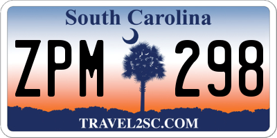 SC license plate ZPM298