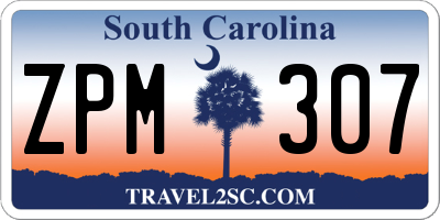 SC license plate ZPM307