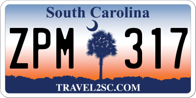 SC license plate ZPM317