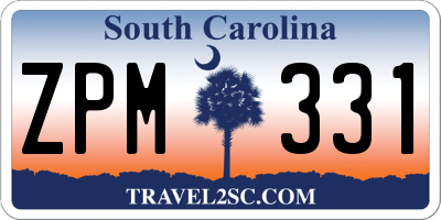 SC license plate ZPM331
