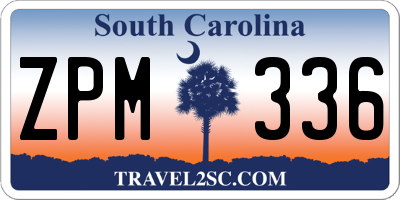 SC license plate ZPM336