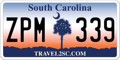 SC license plate ZPM339