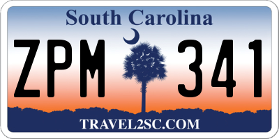 SC license plate ZPM341