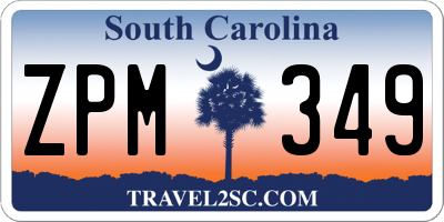 SC license plate ZPM349