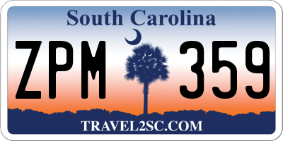SC license plate ZPM359