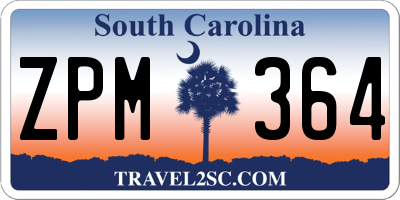 SC license plate ZPM364
