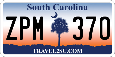 SC license plate ZPM370