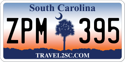 SC license plate ZPM395