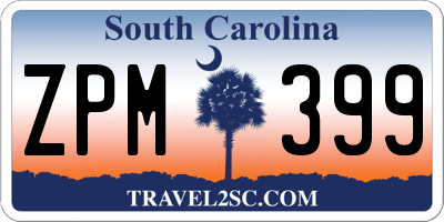 SC license plate ZPM399