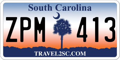 SC license plate ZPM413