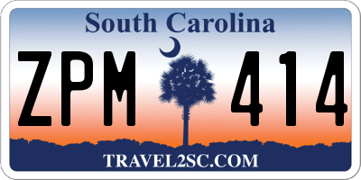 SC license plate ZPM414