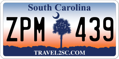 SC license plate ZPM439