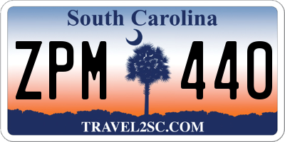 SC license plate ZPM440