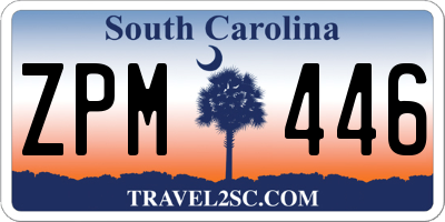 SC license plate ZPM446