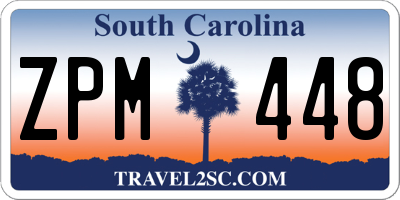 SC license plate ZPM448