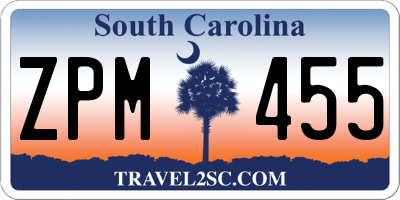 SC license plate ZPM455