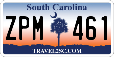SC license plate ZPM461