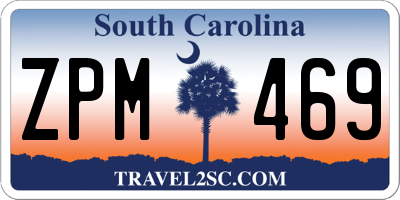 SC license plate ZPM469