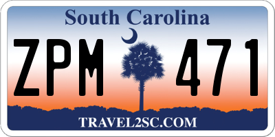 SC license plate ZPM471