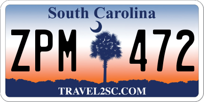 SC license plate ZPM472