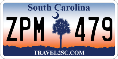 SC license plate ZPM479