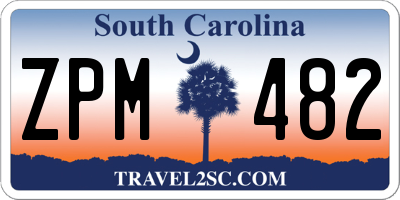 SC license plate ZPM482