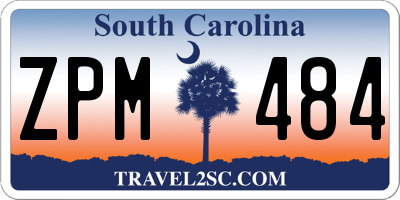 SC license plate ZPM484