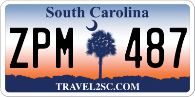 SC license plate ZPM487