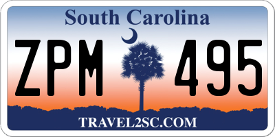 SC license plate ZPM495