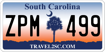 SC license plate ZPM499