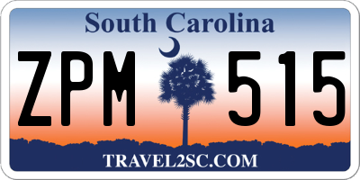 SC license plate ZPM515