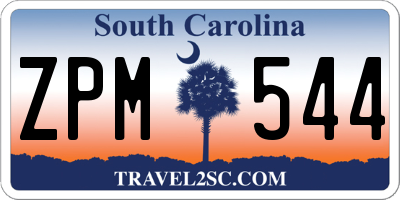 SC license plate ZPM544
