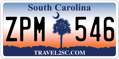 SC license plate ZPM546