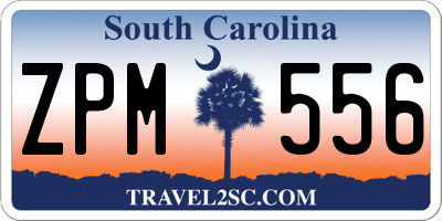 SC license plate ZPM556