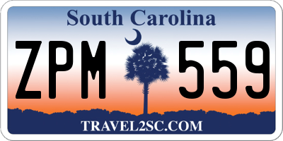 SC license plate ZPM559