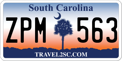 SC license plate ZPM563