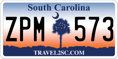 SC license plate ZPM573
