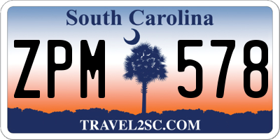 SC license plate ZPM578