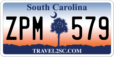 SC license plate ZPM579