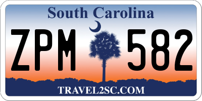 SC license plate ZPM582