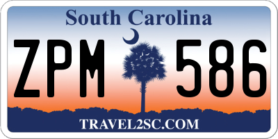 SC license plate ZPM586