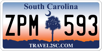 SC license plate ZPM593
