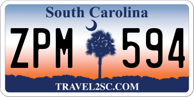 SC license plate ZPM594